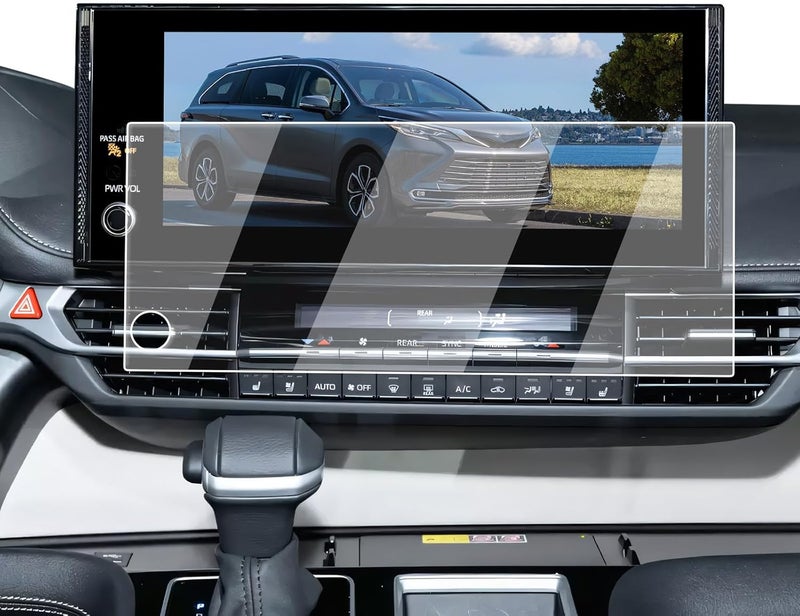 EcoZen 2026 Toyota Sienna Screen Protector - For 2025-2026 Sienna 12.3-Inch Navigation Screen - Tempered Glass Film 2025-2026 Sienna(XLE/XSE/Limited/Platinum/Woodland Edition) Accessories Anti Fingerprints - Image 1